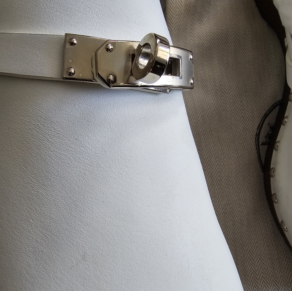 Hermes Carlotta Mule. Authentic!! White Size 38 - image 7